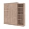 Bestar Pur Queen Murphy Bed with Storage Unit (90W) in rustic brown 26888-000009 - alternate 1